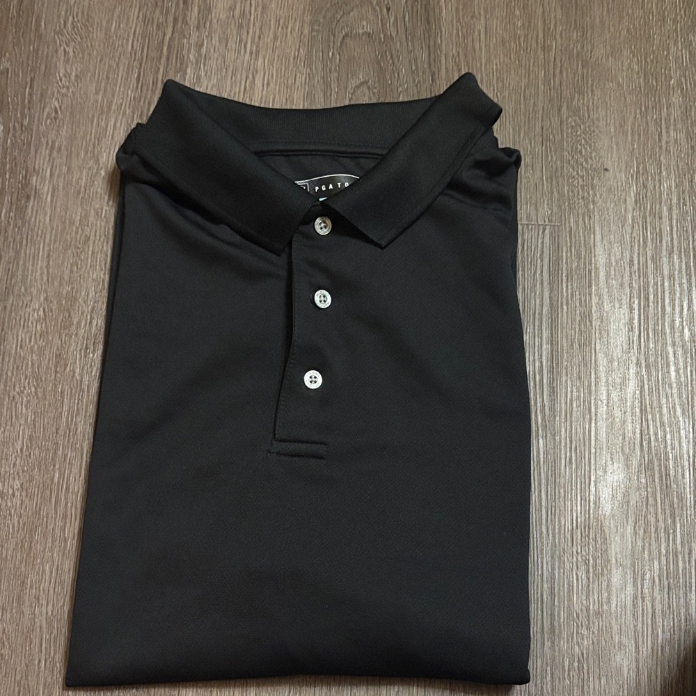 PGA Tour Black Polo Shirt